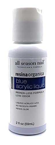 All Season Nail Resina Organica Blue Acrylic Liquid Primer-less Formula Low-Odor 2 fl.oz