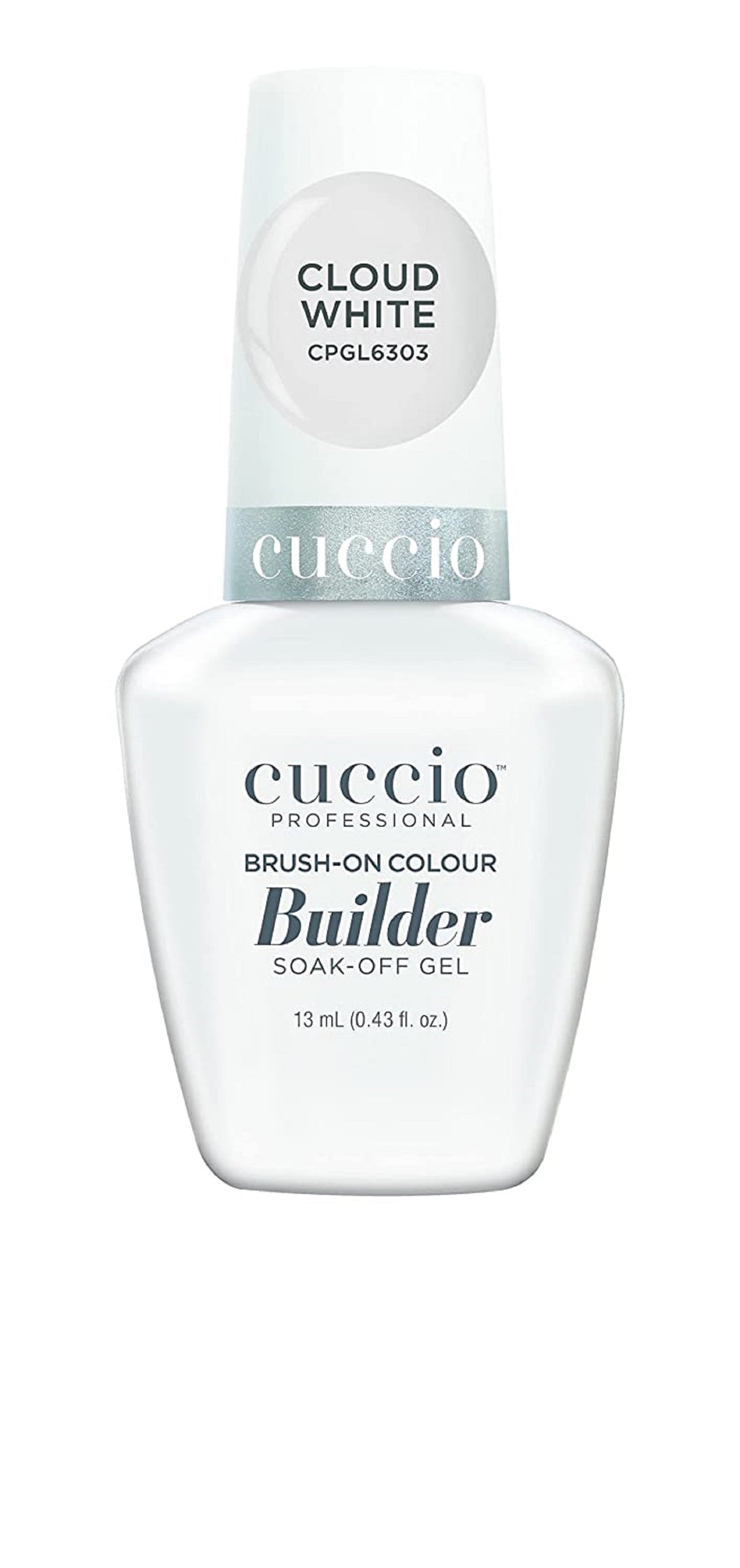 Cuccio Professional Brush-On LED/ UV Gel Colour Builder Soak-Off Cloud White  Gel 13 ml