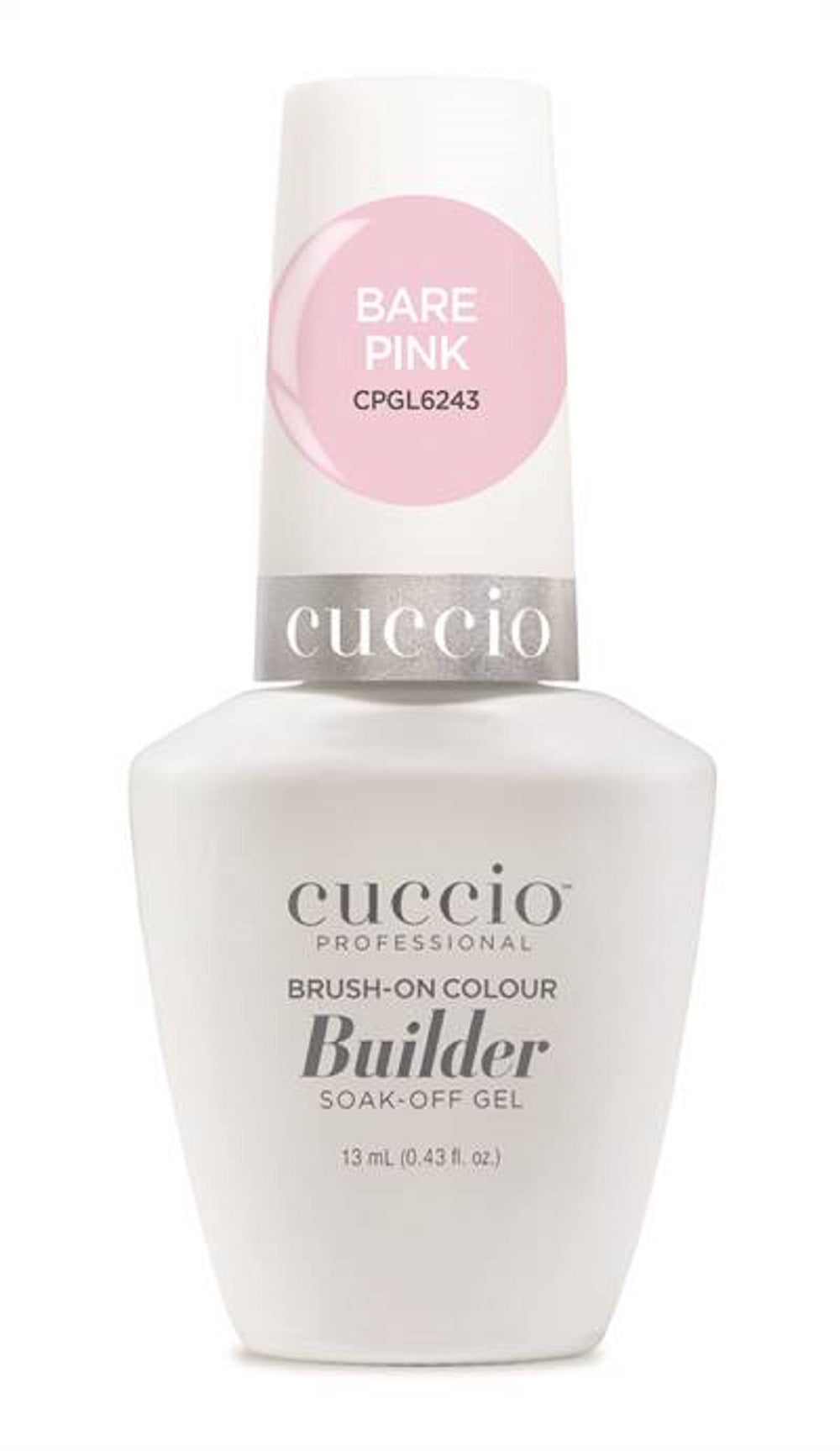 Cuccio Professional Brush-On Gel Colour Builder Soak-Off Bare Pink  Gel 13 ml