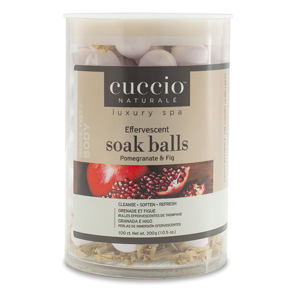 Cuccio Naturale Effervescent Soak Off Ball Pomegranate and Fig 100 ct.