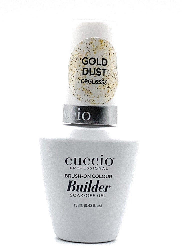 Cuccio Professional Brush-On Gel Colour Builder Soak-Off Gold Dust Gel 13 ml