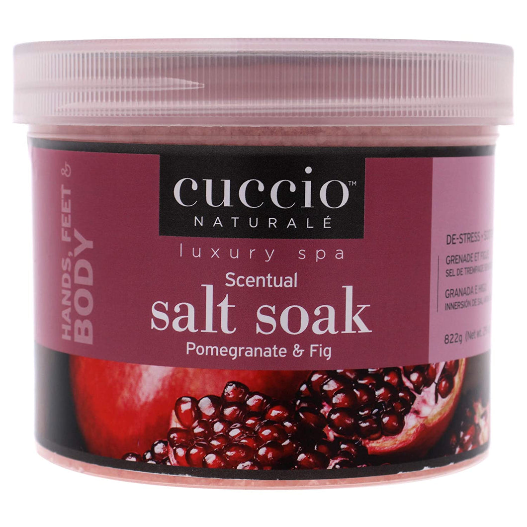 Cuccio Naturalé Pomegranate & Fig Scentual Salt Soak 29 oz. /822g.